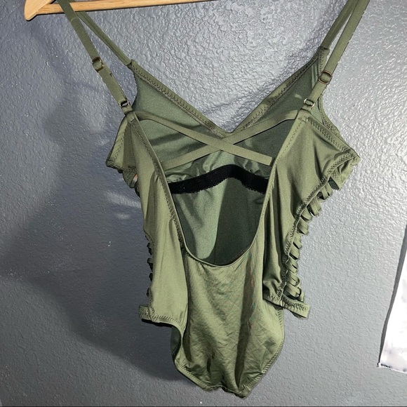 GREEN ONE PIECE SWIMSUIT - Picture 4 of 5